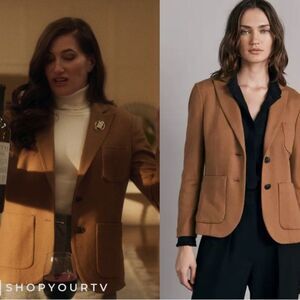 Rag & Bone Nancy Takisada-Osaka Wool Blazer, Camel Brown, NWT, Size 12